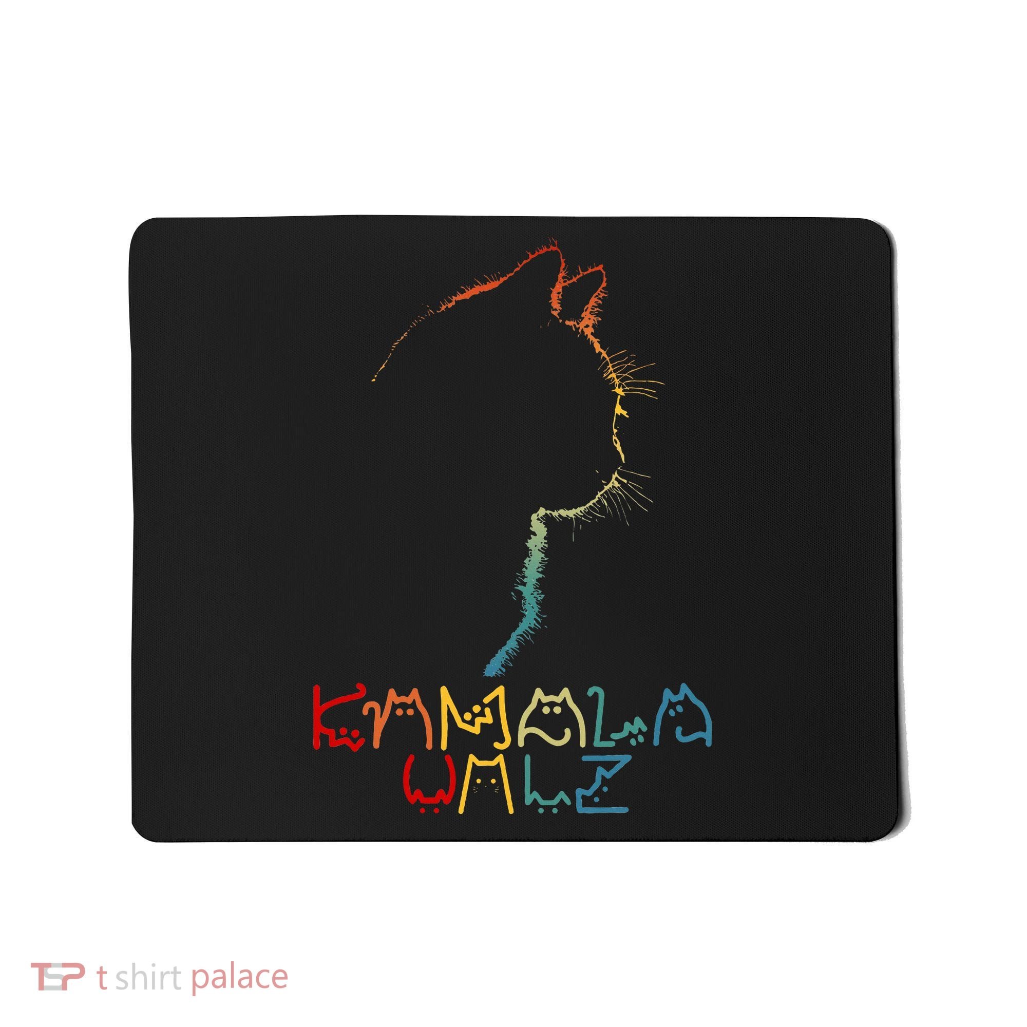 Kamala Walz Lettering Positive Funny Cat Lady Mousepad