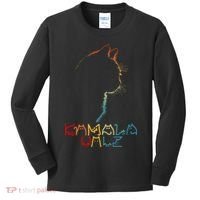 Kamala Walz Lettering Positive Funny Cat Lady Kids Long Sleeve Shirt thumb 0