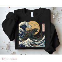Kaiju Wave Monster Japanese Kawaki Sweatshirt thumb 2