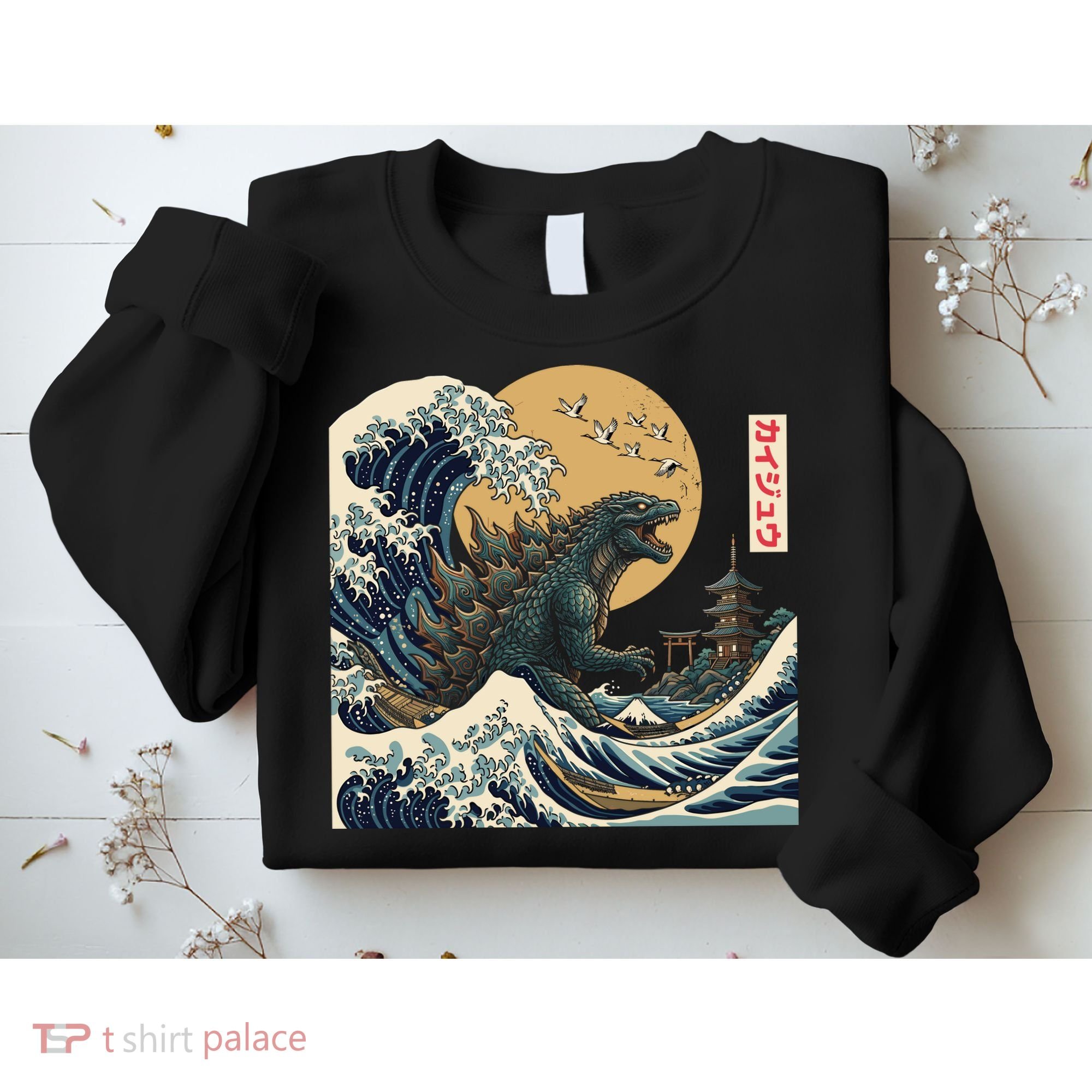 Kaiju Wave Monster Japanese Kawaki Sweatshirt