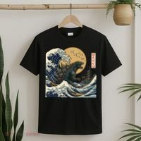 Kaiju Wave Monster Japanese Kawaki T-Shirt thumb 2