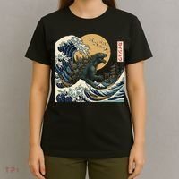 Kaiju Wave Monster Japanese Kawaki T-Shirt thumb 4