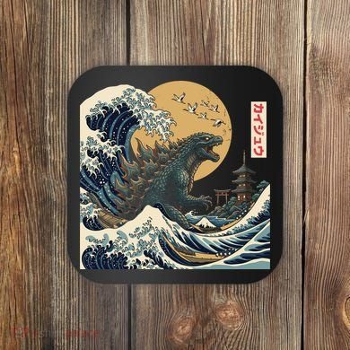 Kaiju Wave Monster Japanese Kawaki Coaster