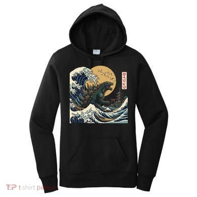 Kaiju Wave Monster Japanese Kawaki Women's Hoodie