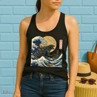 Kaiju Wave Monster Japanese Kawaki Women's Tank Top thumb 2