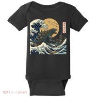 Kaiju Wave Monster Japanese Kawaki Baby Bodysuit thumb 0