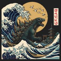 Kaiju Wave Monster Japanese Kawaki Hat thumb 2