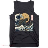 Kaiju Wave Monster Japanese Kawaki Tank Top thumb 0