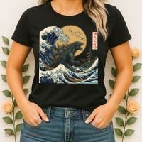 Kaiju Wave Monster Japanese Kawaki Women's T-Shirt thumb 2