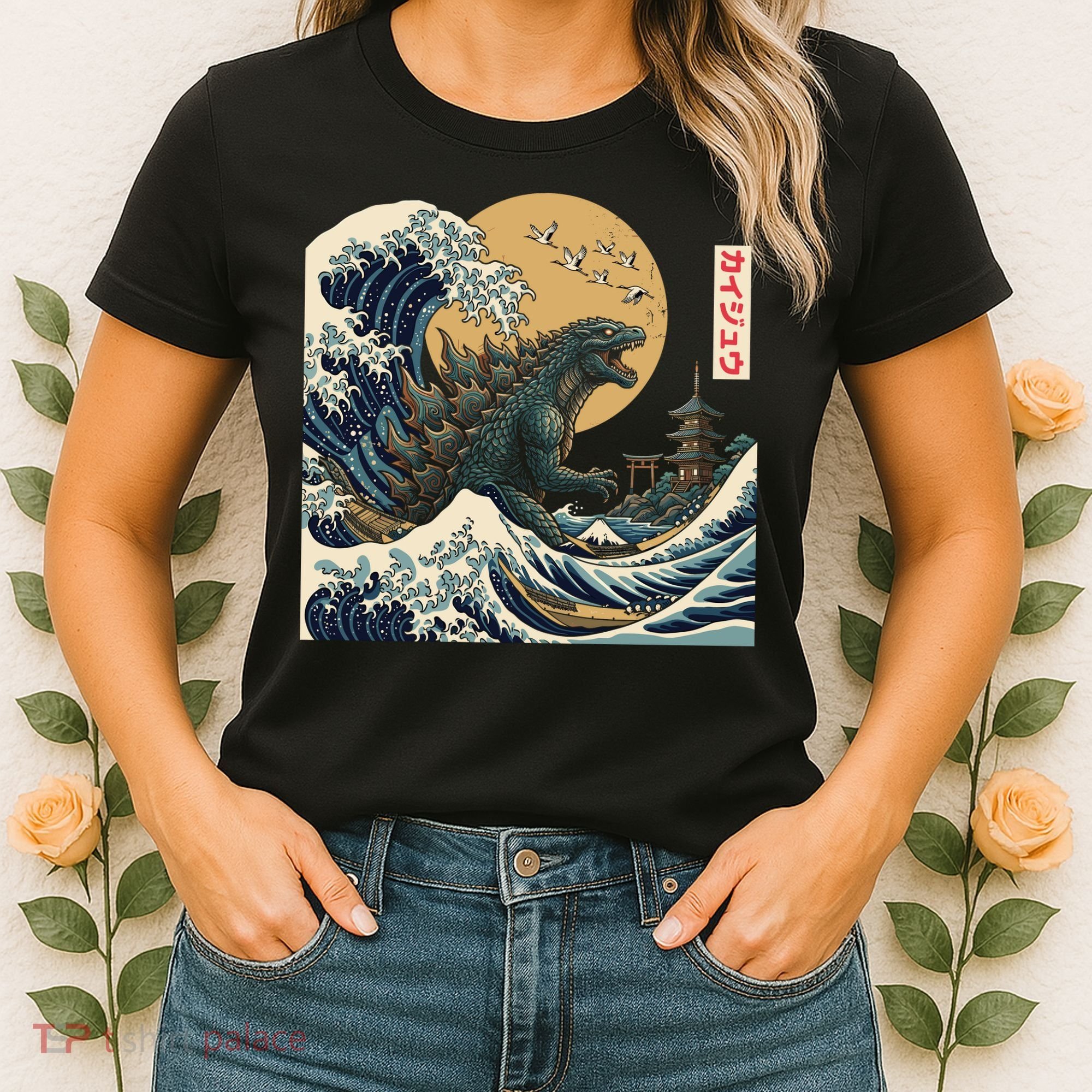 Kaiju Wave Monster Japanese Kawaki Women's T-Shirt