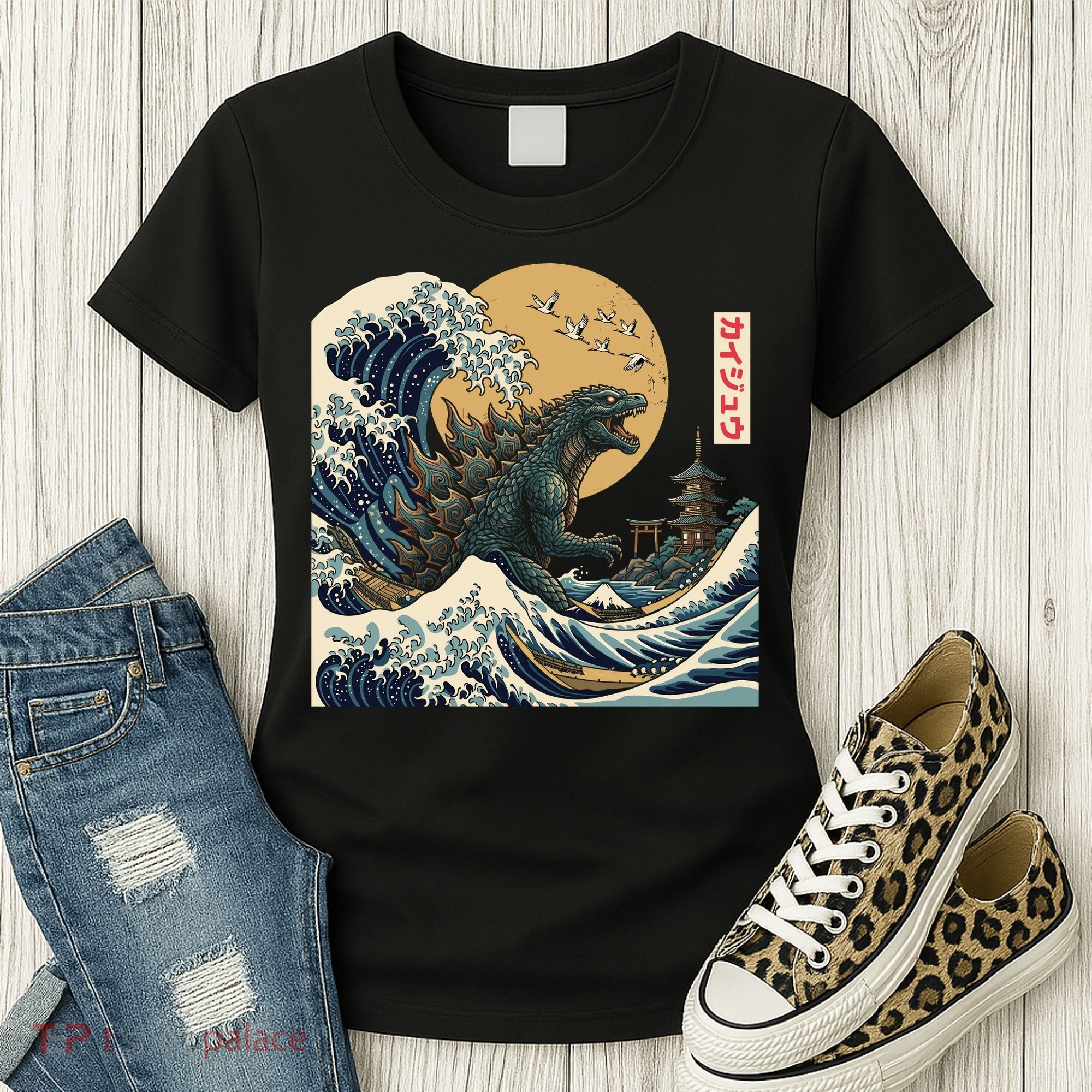 Kaiju Wave Monster Japanese Kawaki Women's T-Shirt