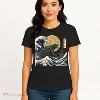 Kaiju Wave Monster Japanese Kawaki Women's T-Shirt thumb 4