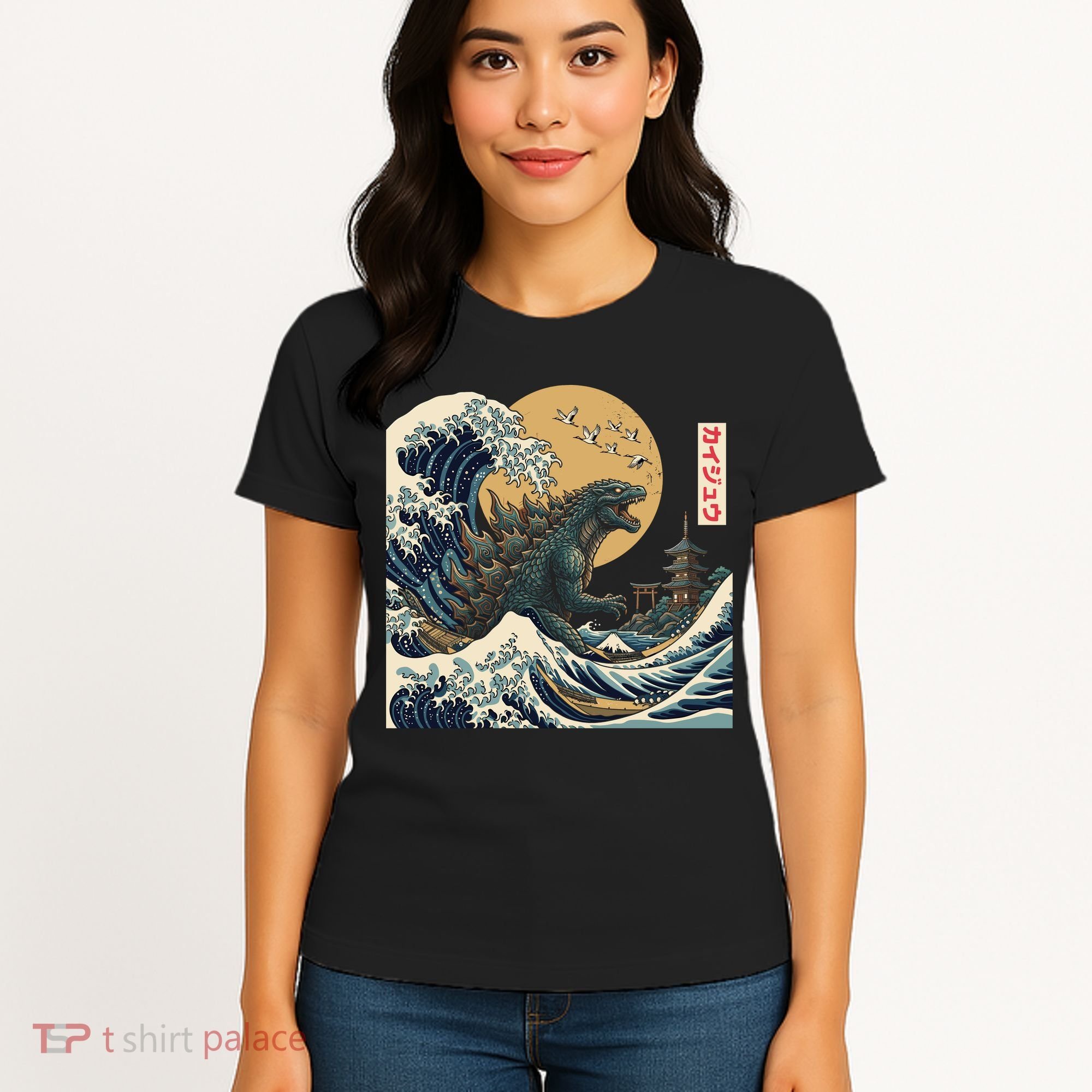 Kaiju Wave Monster Japanese Kawaki Women's T-Shirt