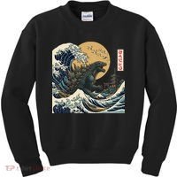 Kaiju Wave Monster Japanese Kawaki Kids Sweatshirt thumb 0