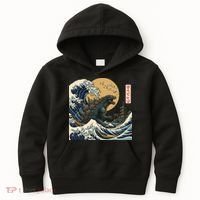 Kaiju Wave Monster Japanese Kawaki Kids Hoodie thumb 0