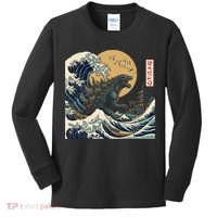 Kaiju Wave Monster Japanese Kawaki Kids Long Sleeve Shirt thumb 0