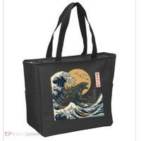 Kaiju Wave Monster Japanese Kawaki Tote Bag thumb 2