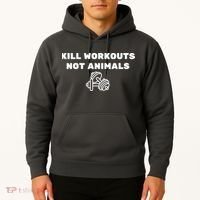 Kill Workouts Not Animals Vegan Muscle Hoodie thumb 2