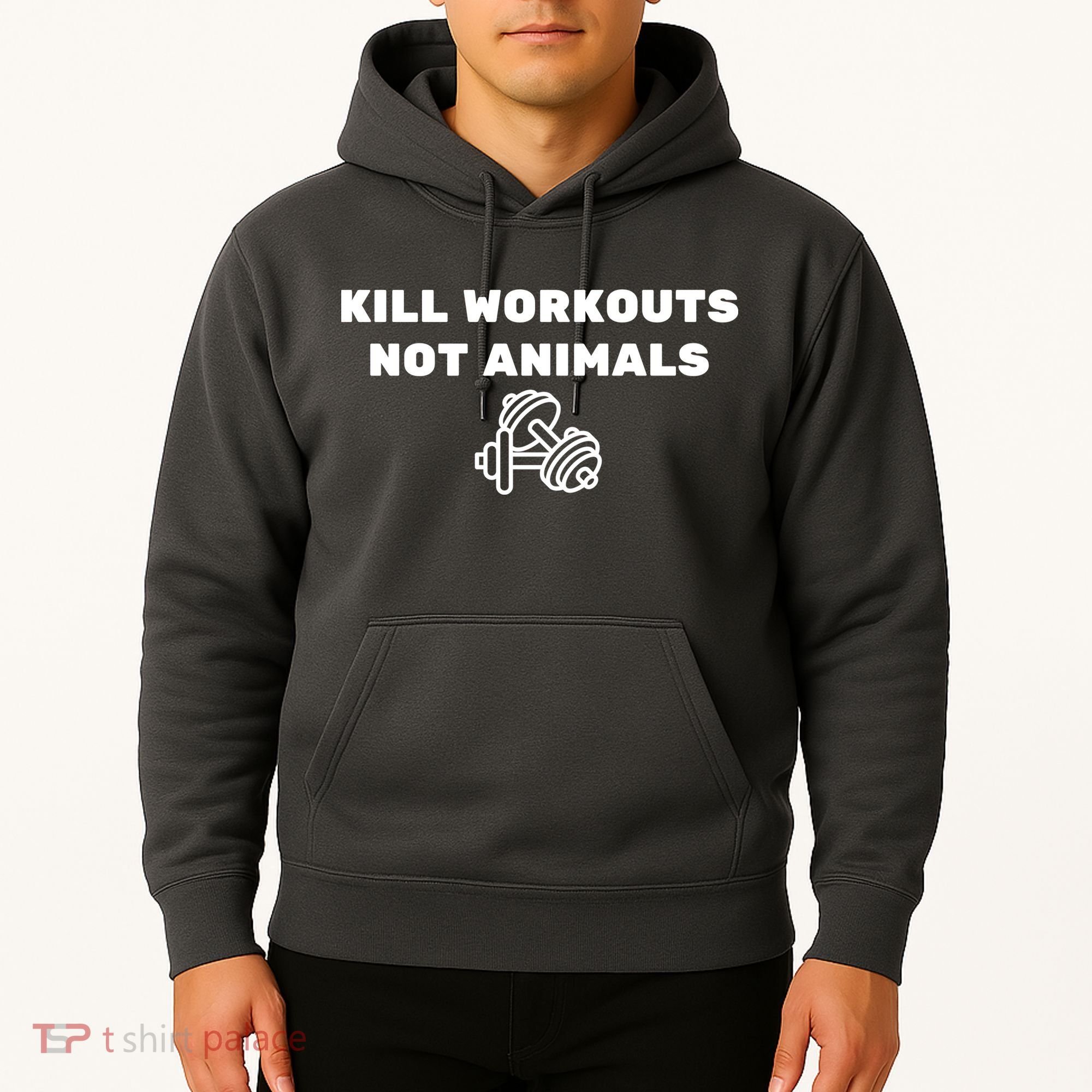 Kill Workouts Not Animals Vegan Muscle Hoodie