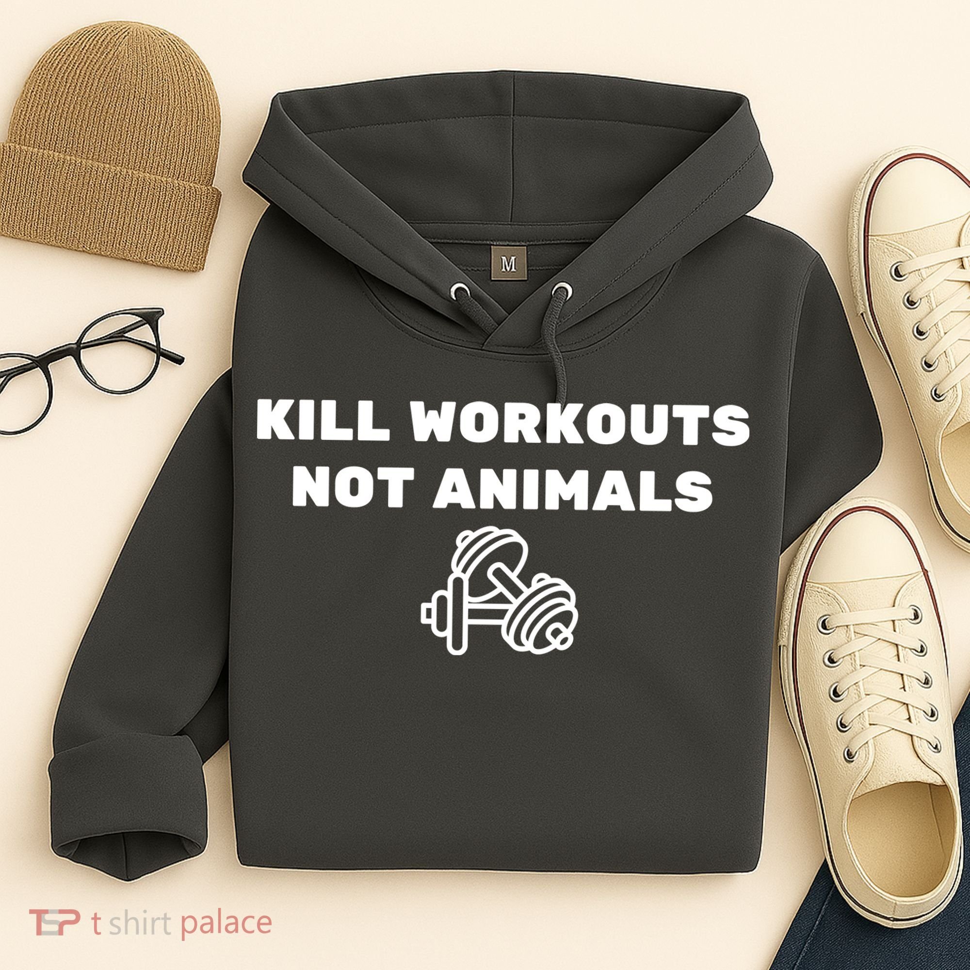 Kill Workouts Not Animals Vegan Muscle Hoodie