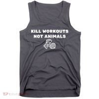 Kill Workouts Not Animals Vegan Muscle Tank Top thumb 0