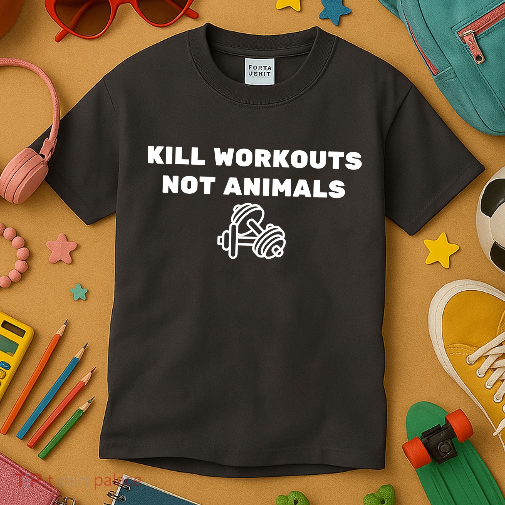 Kill Workouts Not Animals Vegan Muscle Kids T-Shirt