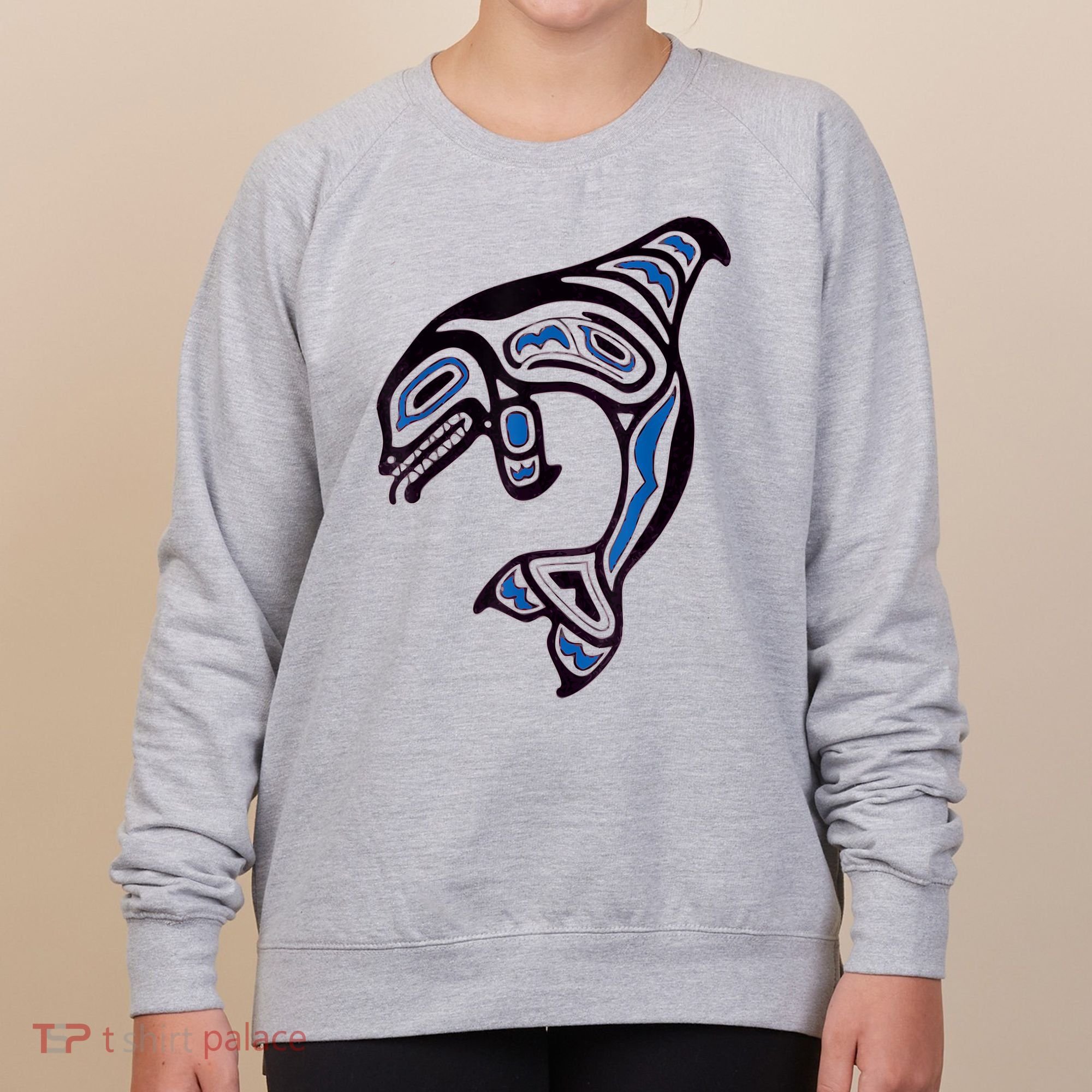 Killer Whale Orca Pacific NW Native American Indian Women's Sweatshirt
