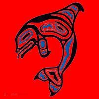 Killer Whale Orca Pacific NW Native American Indian Santa Hat thumb 1
