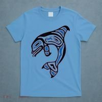 Killer Whale Orca Pacific NW Native American Indian T-Shirt thumb 4
