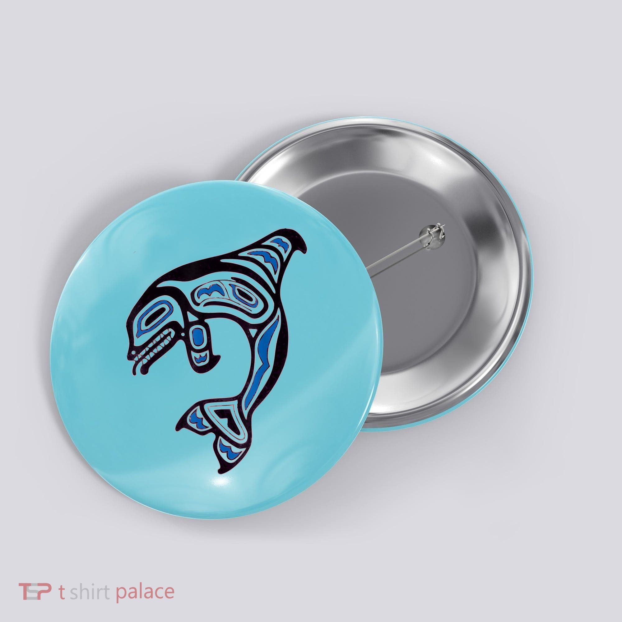 Killer Whale Orca Pacific NW Native American Indian Button