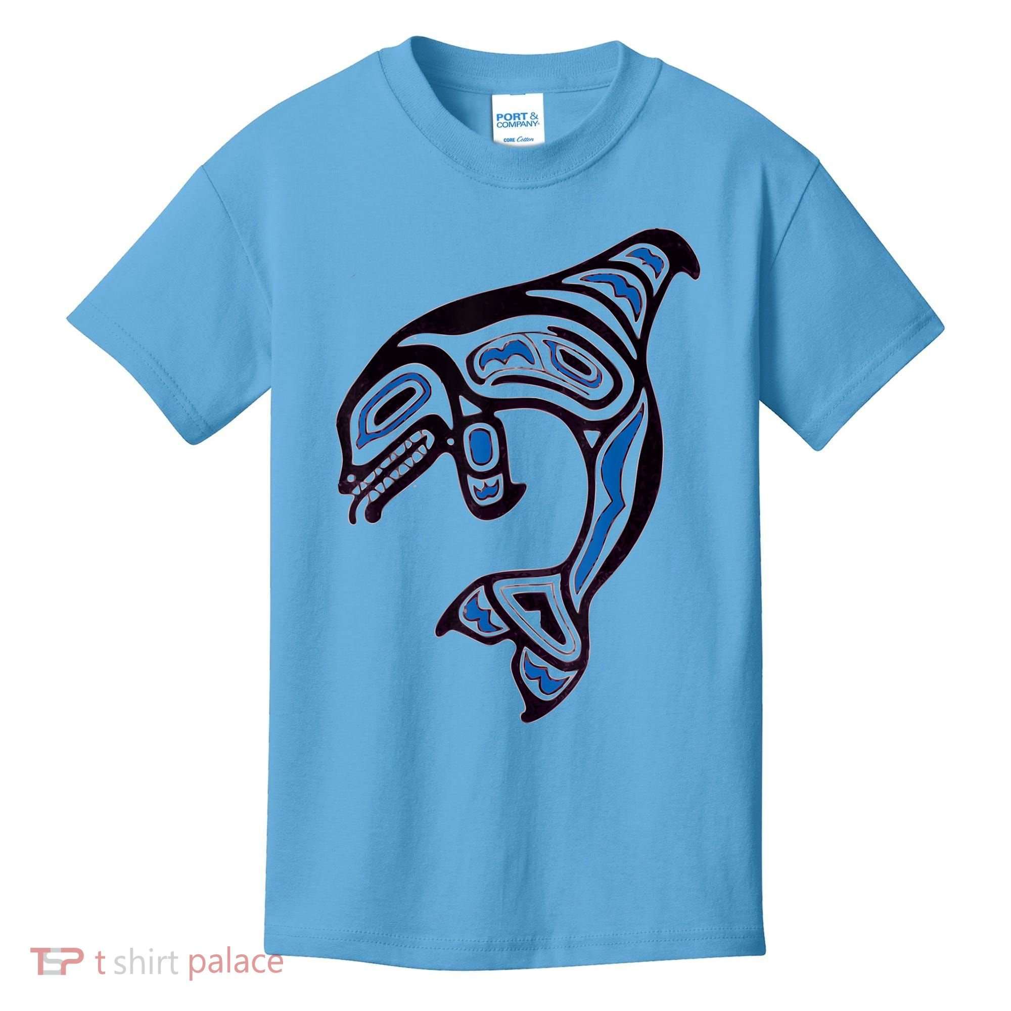 Killer Whale Orca Pacific NW Native American Indian Kids T-Shirt