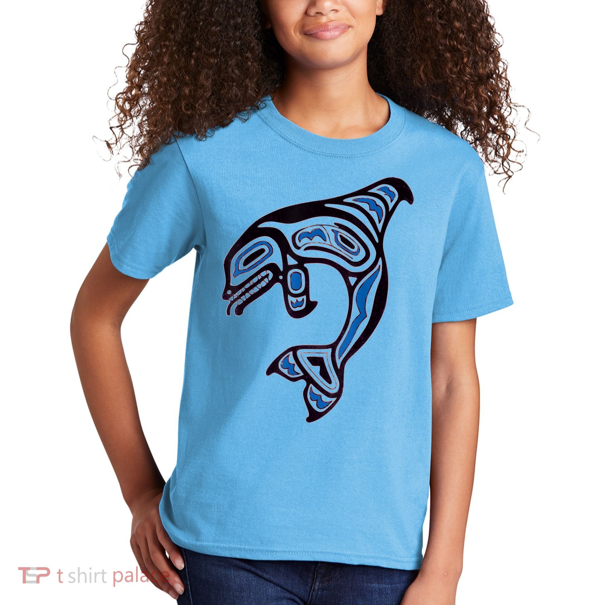 Killer Whale Orca Pacific NW Native American Indian Kids T-Shirt