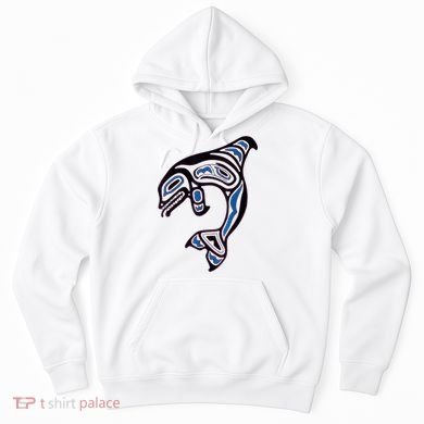 Killer Whale Orca Pacific NW Native American Indian Hoodie