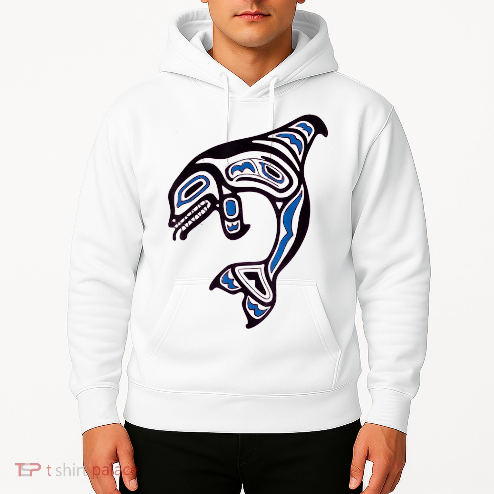 Killer Whale Orca Pacific NW Native American Indian Hoodie