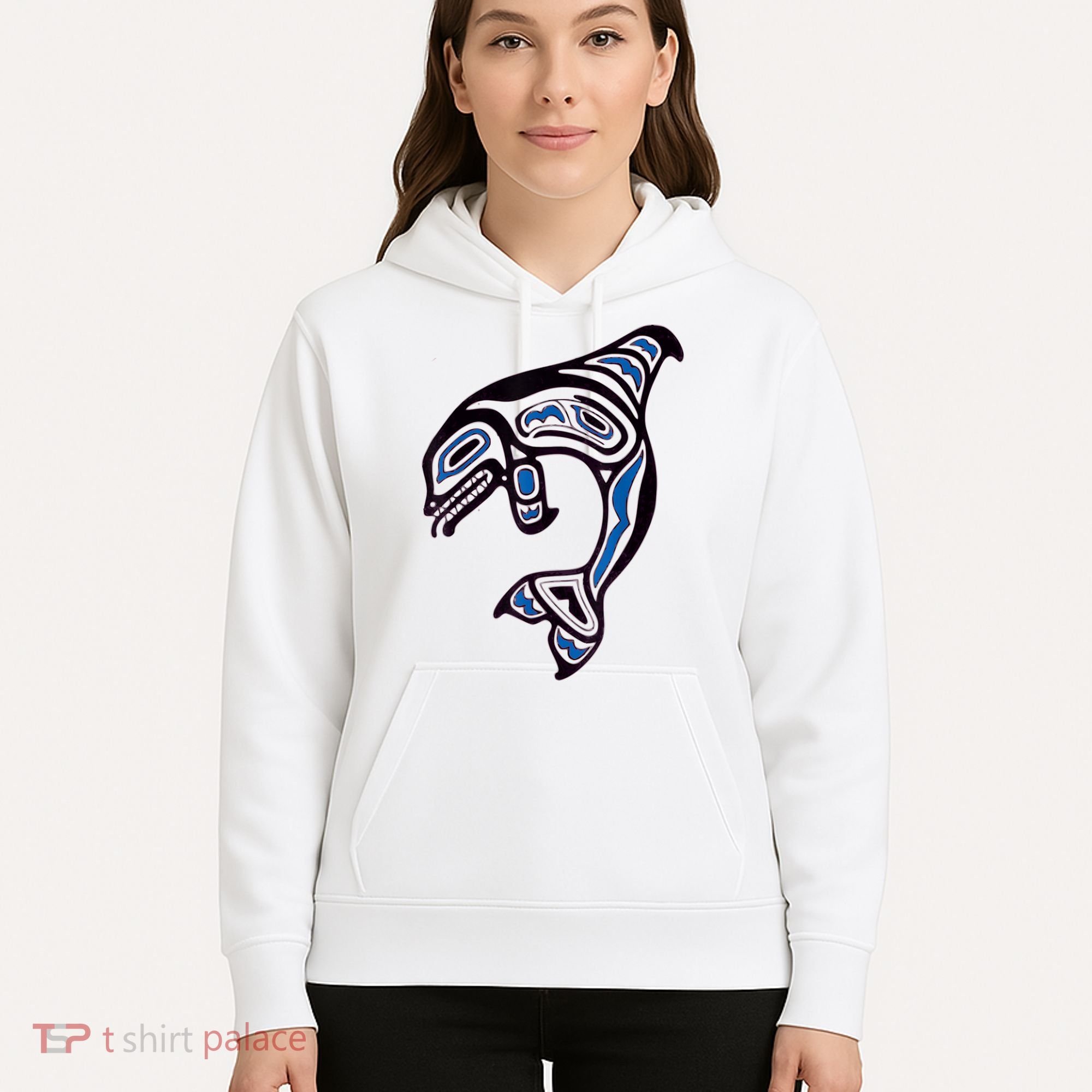 Killer Whale Orca Pacific NW Native American Indian Hoodie