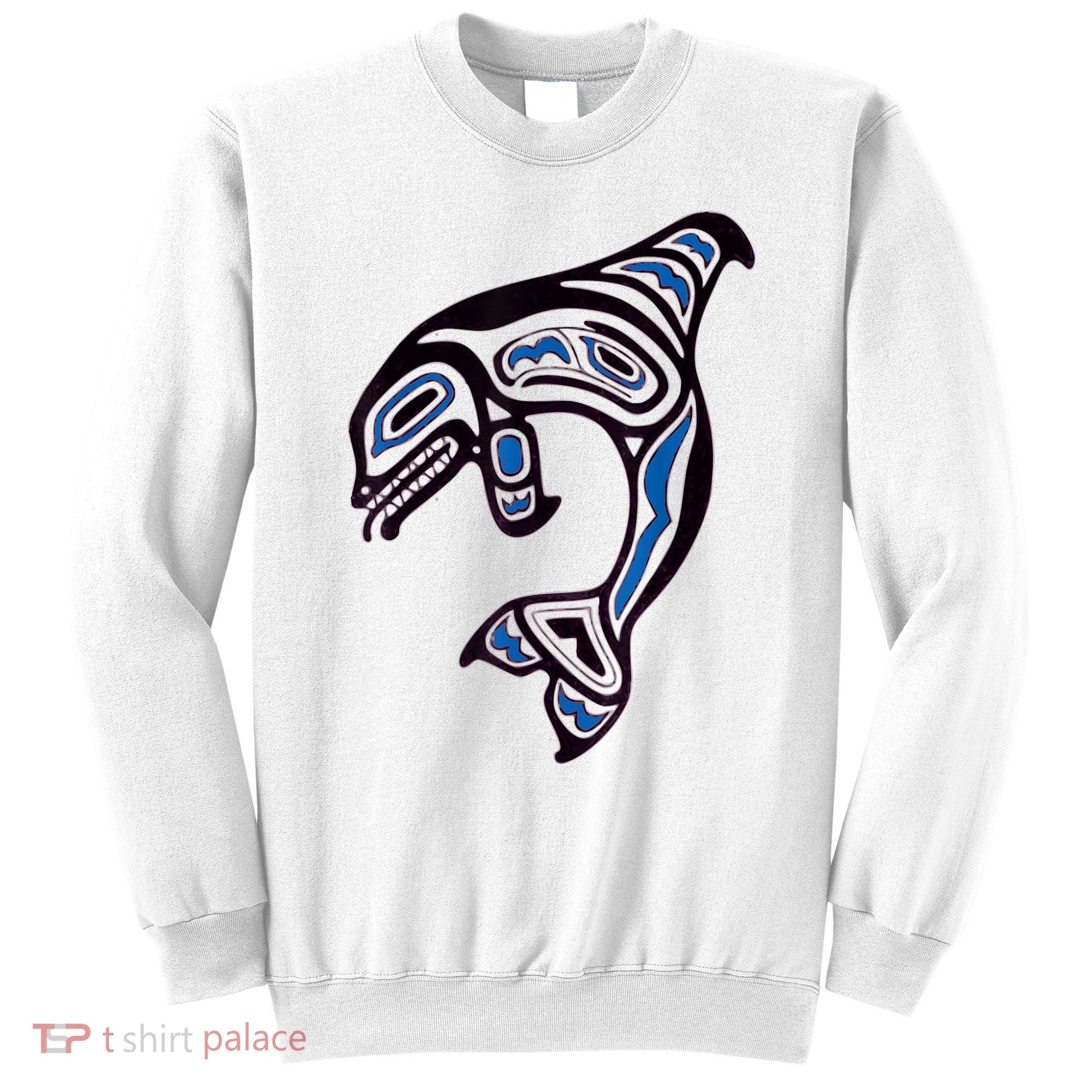 Killer Whale Orca Pacific NW Native American Indian Sweatshirt