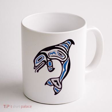 Killer Whale Orca Pacific NW Native American Indian Coffee Mug back