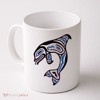 Killer Whale Orca Pacific NW Native American Indian Coffee Mug