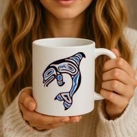 Killer Whale Orca Pacific NW Native American Indian Coffee Mug thumb 3