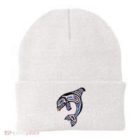Killer Whale Orca Pacific NW Native American Indian Beanie thumb 0