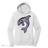 Killer Whale Orca Pacific NW Native American Indian Women's Hoodie thumb 0
