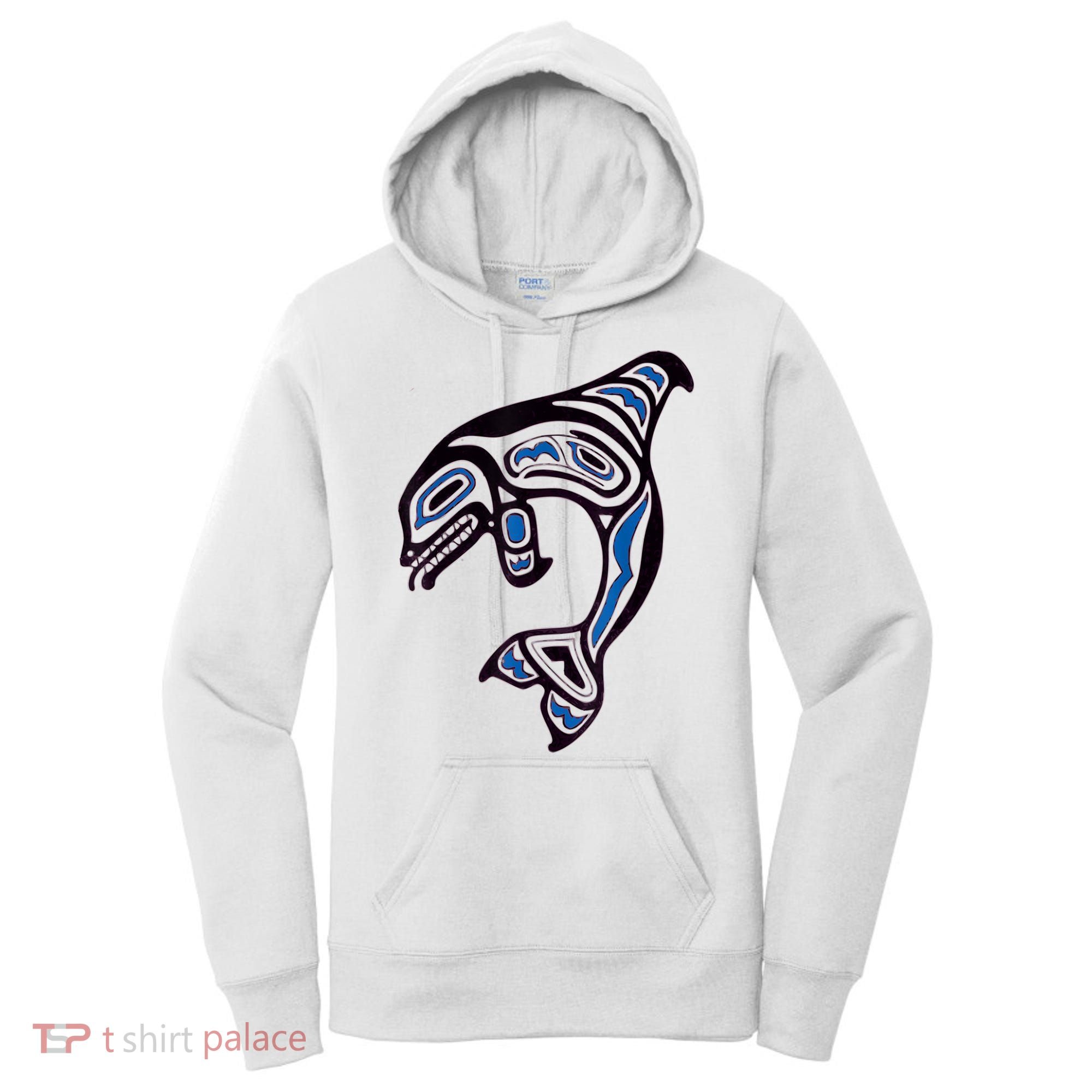 Killer Whale Orca Pacific NW Native American Indian Women's Hoodie