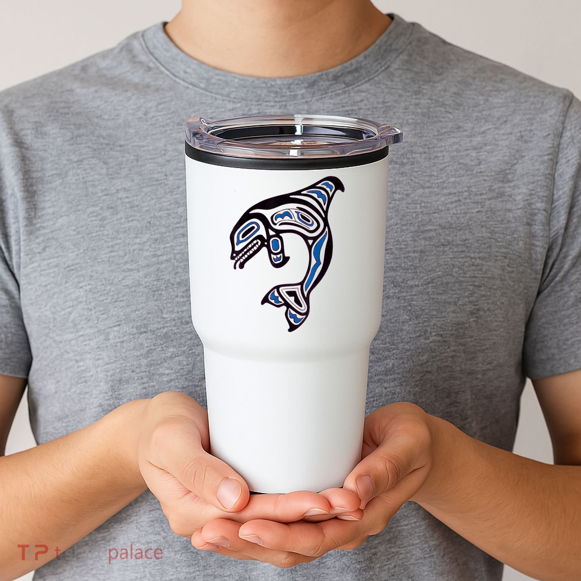 Killer Whale Orca Pacific NW Native American Indian Tumbler