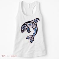 Killer Whale Orca Pacific NW Native American Indian Women's Tank Top thumb 0