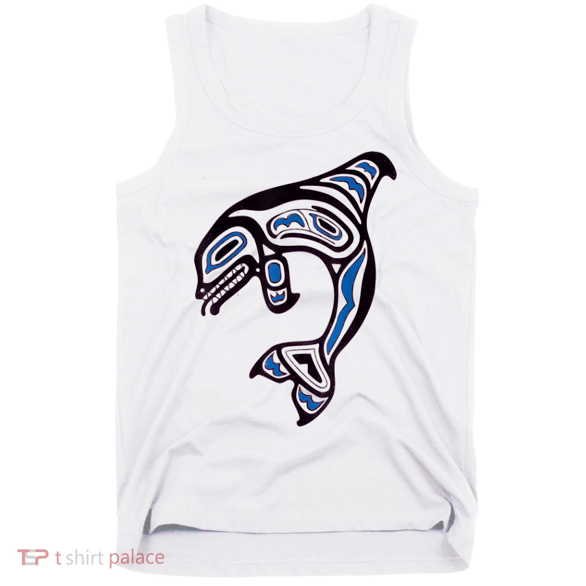 Killer Whale Orca Pacific NW Native American Indian Tank Top