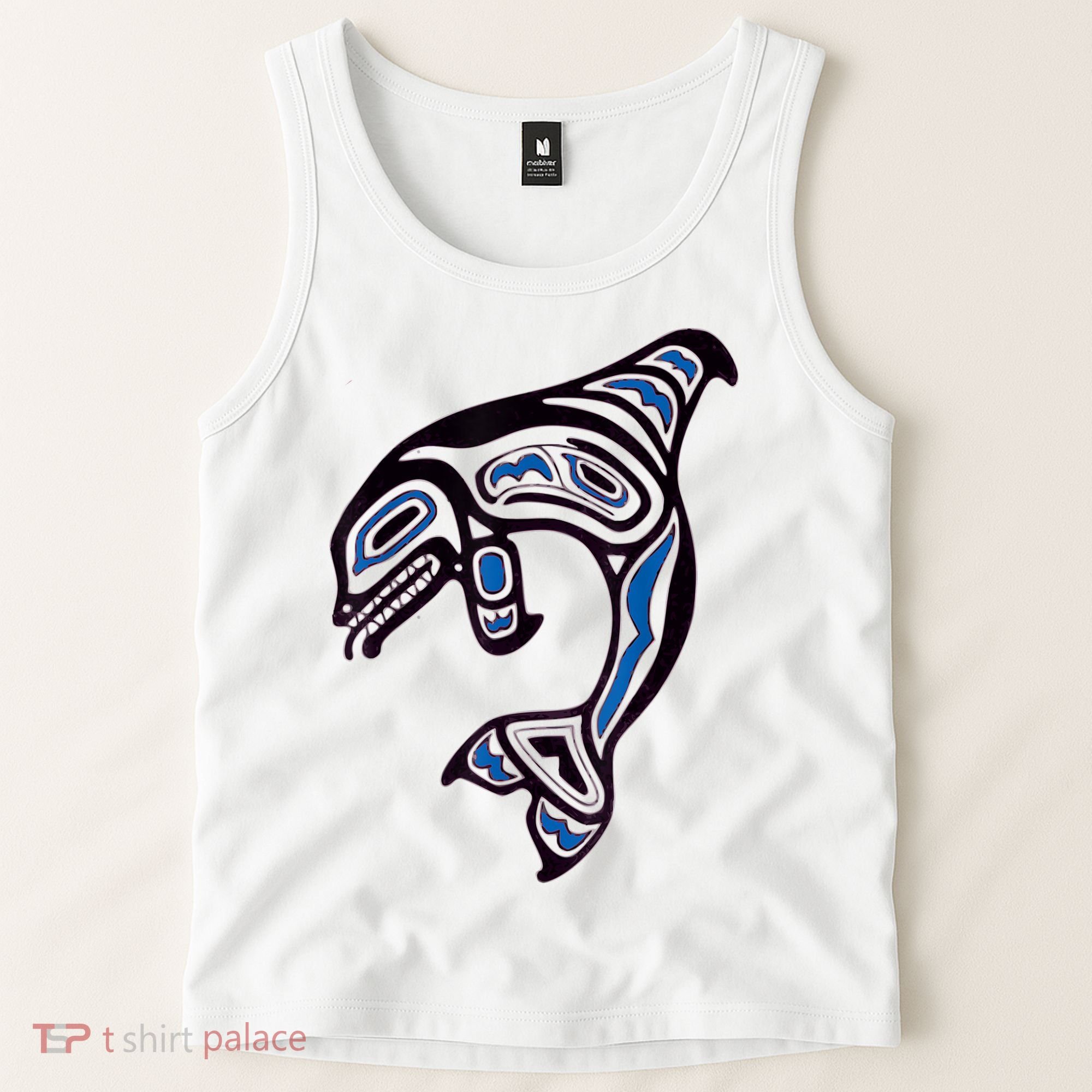 Killer Whale Orca Pacific NW Native American Indian Tank Top