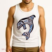 Killer Whale Orca Pacific NW Native American Indian Tank Top thumb 3