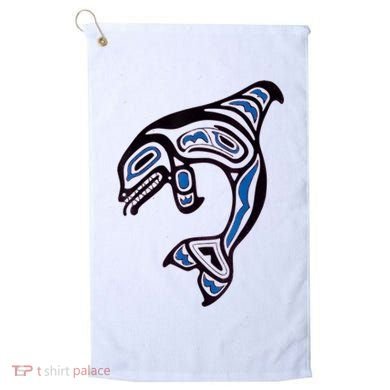 Killer Whale Orca Pacific NW Native American Indian Golf Towel