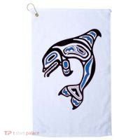 Killer Whale Orca Pacific NW Native American Indian Golf Towel thumb 0