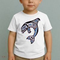 Killer Whale Orca Pacific NW Native American Indian Toddler T-Shirt thumb 2